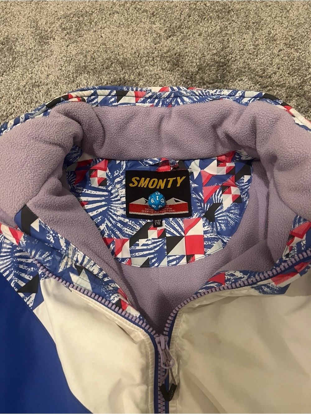 Girls' Blue & White Snow Suit - Picture 2 of 4
